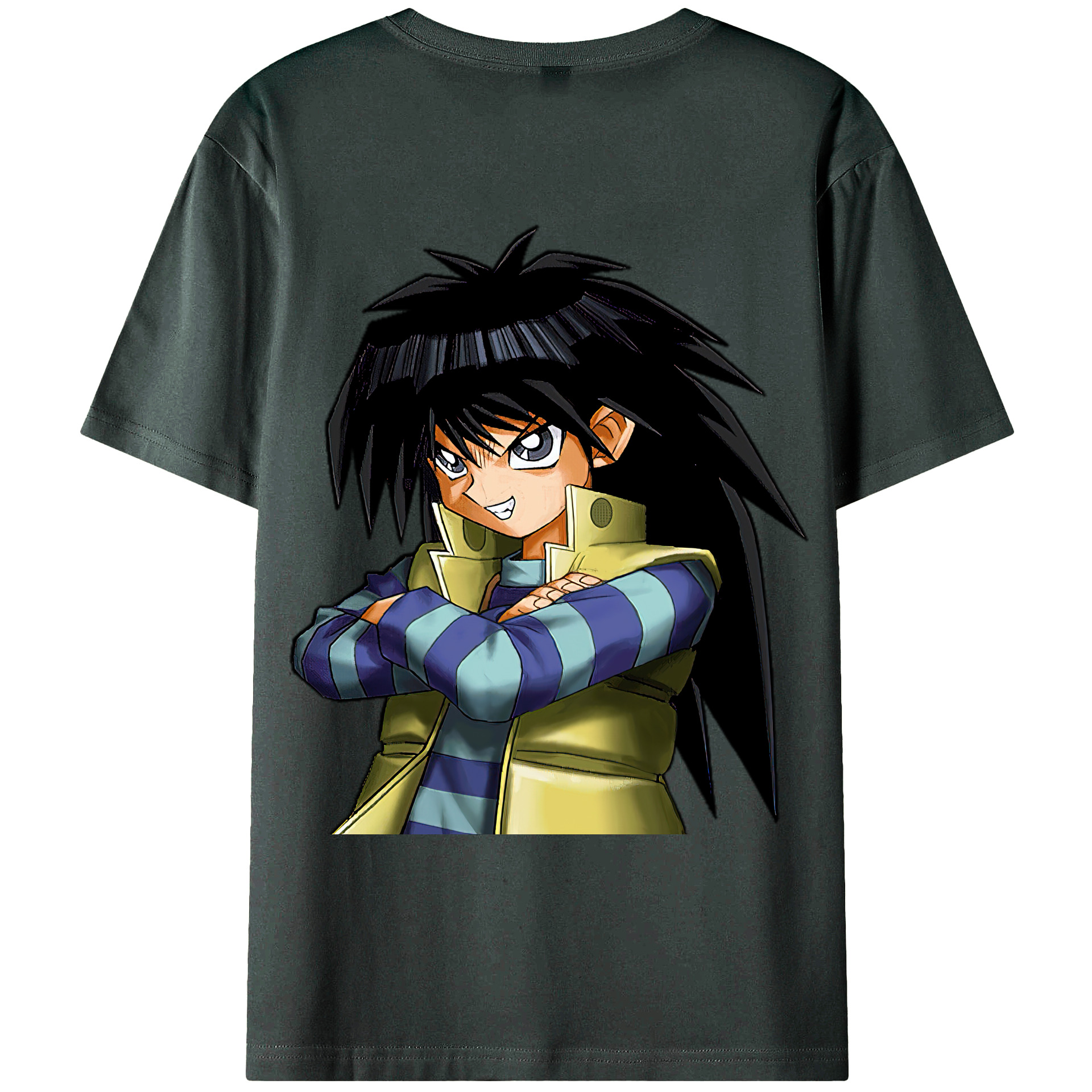 （画像用） 遊☆戯☆王 Yu-Gi-Oh! 綿100％ メンズ半袖Tシャツ（バックプリント） 通気性